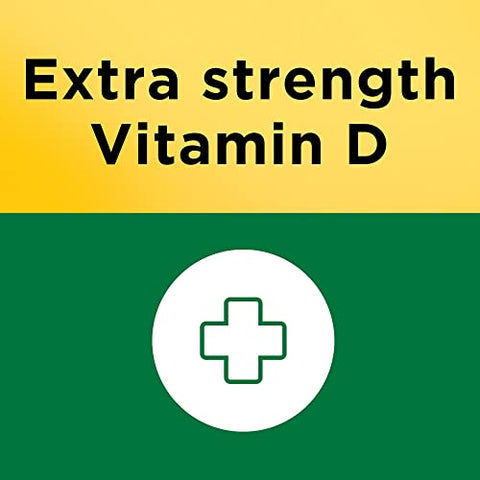Vitamina D3 Extra Forte 5000 UI (125 mcg), Suplemento para Saúde Óssea, Dental, Muscular e Imunológica, 360 Softgels, Fornecimento de 360 Dias - Nature Made