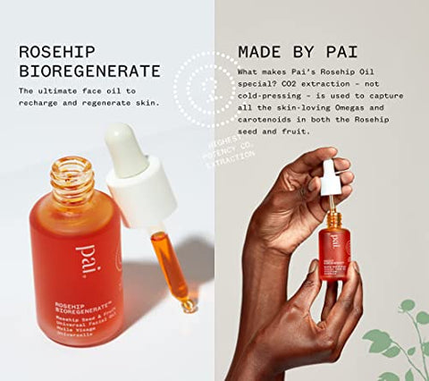 Óleo Facial Universal BioRegenerate de Rosa Mosqueta Orgânica | Natural, Vegano, Cuidados para Pele Sensível (30 mL) - PAI SKINCARE