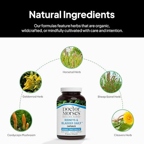 Doctor Morse's - Doutor Morse’s Rim – Fórmula Potente para Saúde Renal – 100% Natural – 60 cápsulas