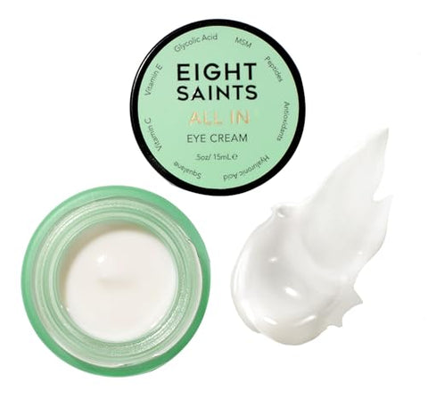 Skin Care Creme para os Olhos All In, Natural e Orgânico, Anti-Envelhecimento, Reduz Inchaço, Rugas e Bolsas Sob os Olhos, Tratamento para Olheiras, 15g - Eight Saints