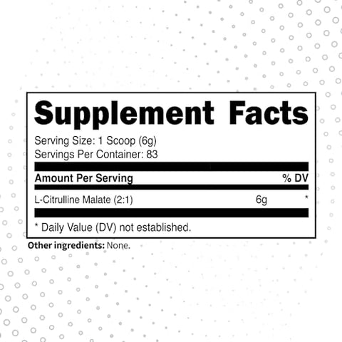 Clean L-Citrulline Malate 2:1 Pó para Bebida (500g, Sem Sabor) (83 Porções) – Amigável ao Keto, Sem Glúten, Não-OGM - Type Zero