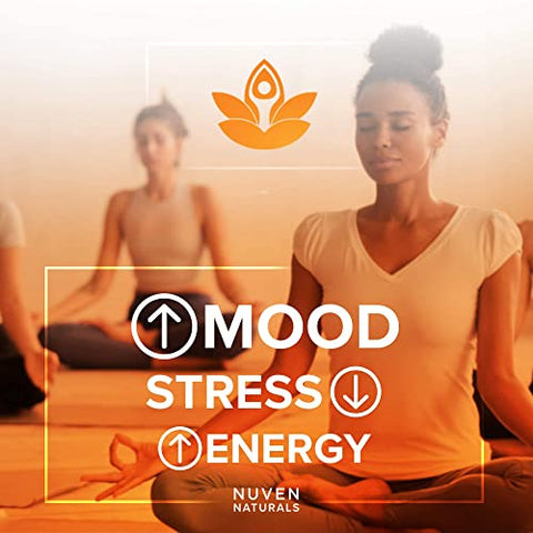 Nuven Naturals - Adrenal Support – Suplemento Natural para Fadiga Adrenal, Gerenciador de Cortisol com Extrato de Ashwagandha, Rhodiola Rosea, Manjericão Sagrado, Ervas Adaptogênicas para as Adrenais, Suporte ao Estresse