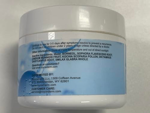 Creme Roycederm para Dermatite Seborreica, Tratamento do Couro Cabeludo para Psoríase, Foliculite, Couro Cabeludo Seco, Caspa, Creme Anti-Coceira para Alívio Calmante – 50g