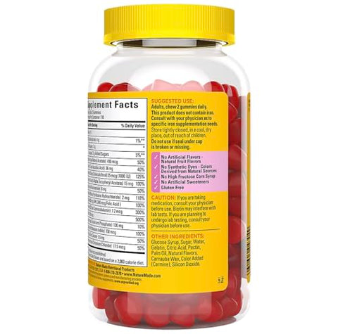 Multivitamínico para Mulheres, Suporte Nutricional Diário, 220 Gomas – 220 Gomas Multivitamínicas para Mulheres - Nature Made