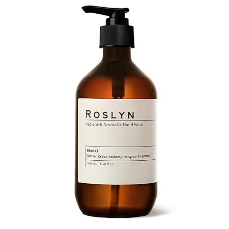 Sabonete Líquido Aromático para as Mãos, Fragrância Hinoki, 100% Vegano, 500ml - ROSLYN