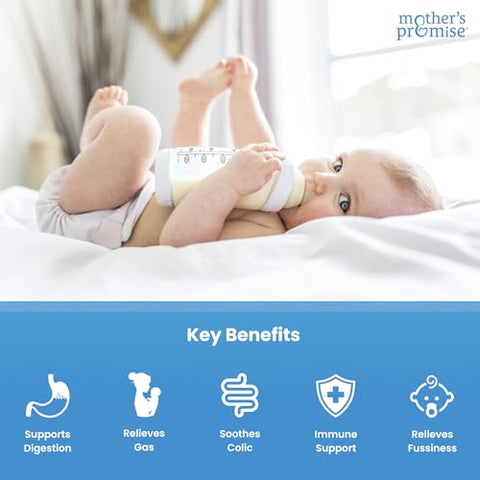 Mother's Promise - Gotas Probióticas Orgânicas USDA para Bebês | Auxilia em Cólicas, Refluxo, Gases | Marca: Baby Drops