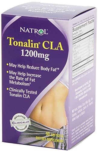 Tonalin CLA Softgels – Promove Massa Muscular Magra, Aumenta Retenção Muscular, Metabolismo de Gordura, Gerenciamento de Peso – 60 Cápsulas - Natrol