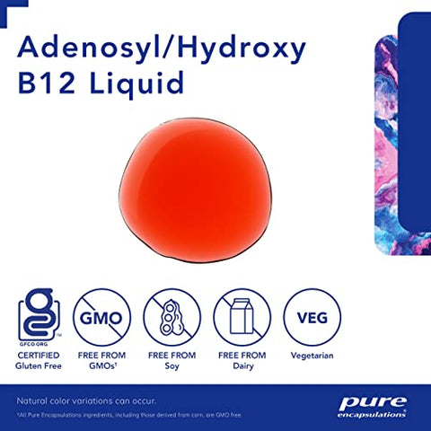 Adenosyl/Hydroxy B12 Líquido 30 mL – Suporta o Metabolismo Energético - Pure Encapsulations