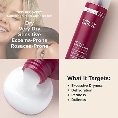 Paula's Choice - Paula’s Choice SKIN RECOVERY Creme de Limpeza, Frasco de 16 Ounces para Pele Extra Sensível, Propensa a Vermelhidão e Rosácea, Pele Normal a Muito Seca