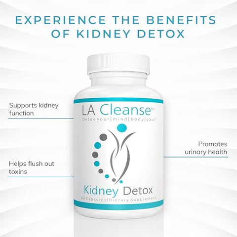 LA Cleanse - Suplemento de Suporte Renal – 60 Cápsulas – 200 mg Extrato de Cranberry com Raiz de Astragalus, Pó de Folha de Uva Ursi