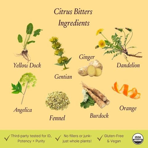 Citrus Bitters Orgânicos Certificados – Alívio de Inchaço* – Suporte à Função Hepática – 30ml - Urban Moonshine