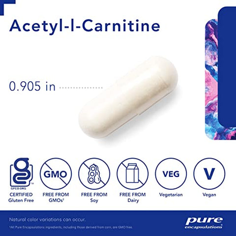 Acetyl-L-Carnitine 500 mg – Memória | Aumente sua capacidade cognitiva com este suplemento de alta qualidade - Pure Encapsulations
