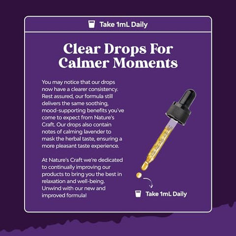 Natures Craft - Potent Liquid Kava Kava Drops – Extrato de Kava Concentrado com Camomila e Lavanda – Gotas Adaptogênicas Saborosas para Suporte ao Humor com Raiz de Kava – Vegano Não