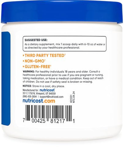 Agmatine 100g – Pó Puro de Agmatina 100 Porções (Sulfato de Agmatina) - Nutricost