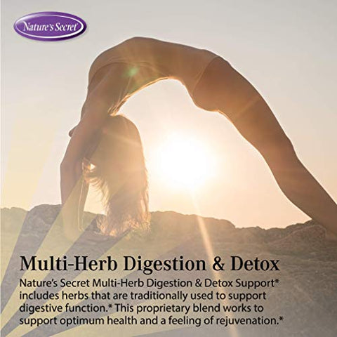 Nature's Secret - Nature’s Secret Multi Herb Digestion – Fórmula Natural para Melhorar a Digestão – 60 Cápsulas