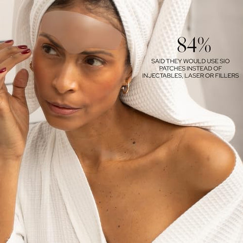 Beauty BrowLift – Adesivo Anti-Rugas para Testa – Suavização de Linhas de Expressão – Silicone de Grau Médico para Redução de Rugas Durante a Noite - SiO