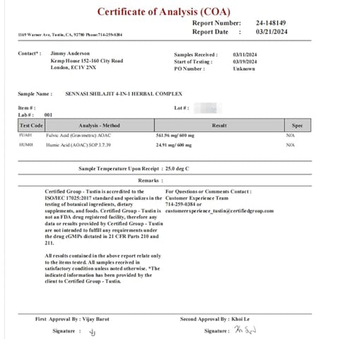 Sennasi - Shilajit Resina 600 MG – Suplemento de Shilajit com Ácido Fulvico | Marca: Shilajit Resina 600 MG