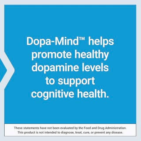 Dopa-Mind™: Suplemento de Suporte à Dopamina, Melhora o Desempenho Cognitivo, Produção Saudável de Dopamina, Sem Glúten, Não-OGM, Vegetariano, 60 Comprimidos - Life Extension