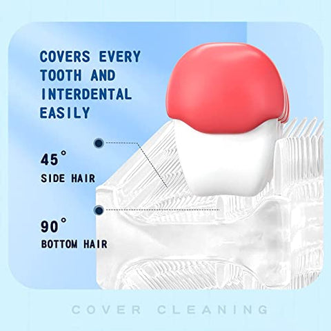 DYCROL - Escova de Dentes Elétrica Infantil em Formato U com 4 Cabeças de Escova, Escova de Dentes Infantil Sonic com 5 Modos, Design à Prova d’Água em Forma de Dinossauro dos Desenhos Animados para Limpeza de 360 Graus IPX7 (2-6 Anos, Azul)