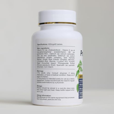 Wins Town - Tablet Prostático, Suplemento de Saúde da Próstata com Saw Palmetto para Homens, Bexiga