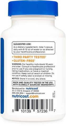 Cápsulas de Dihidroberberina (200mg, 60 cápsulas) – Metabolito de Berberina Mais Bioacessível – Nutricost - Nutricost