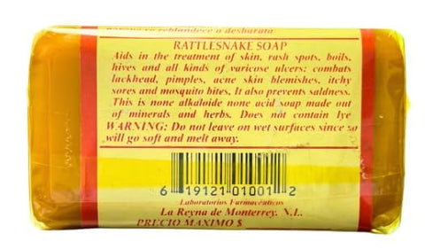 JABON DE ACEITE VIBORA DE CASCABEL - Sabonete Original Rattlesnake (140g) – Pack com 6 unidades