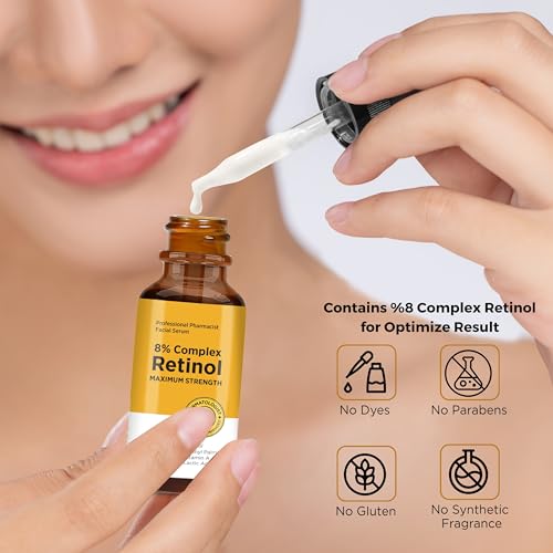 LaClaire - Sérum Facial Complexo Retinol, Anti-idade, Iluminador, Firmador, Suavizante, 30 ml