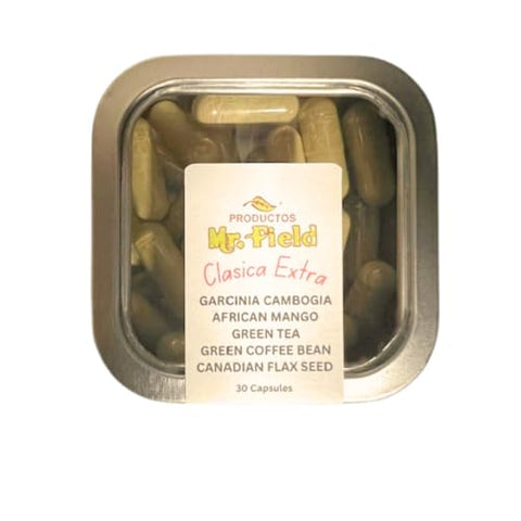 PRODUCTOS MR. FIELD - Mr Field Clasica EXTRA – Garcinia Cambogia, African Mango, Chá Verde, Café Verde, Semente de Linhaça Canadense – 100% Natural e Eficaz