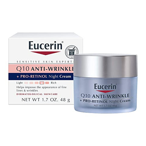 Q10 Creme Facial Anti Rugas, Pacote com Creme Diurno e Creme Noturno para o Rosto, 50ml (Pack com 2 unidades) - Eucerin