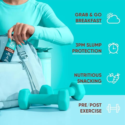 Generic - IQ BAR – Barra de Proteína Vegetal para o Cérebro e o Corpo – Coco Torrado – 12 Unidades, Baixo Carboidrato, Alta Fibra, Sem Glúten, Snacks Veganos – Barras Energéticas com Baixo Teor de Açúcar Keto