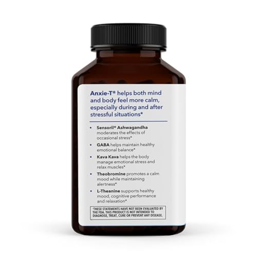 LifeSeasons - Anxie-T – Suplemento para Alívio do Estresse – Suporta o Humor – 60 cápsulas de 500mg