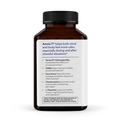 LifeSeasons - Anxie-T – Suplemento para Alívio do Estresse – Suporta o Humor – 60 cápsulas de 500mg