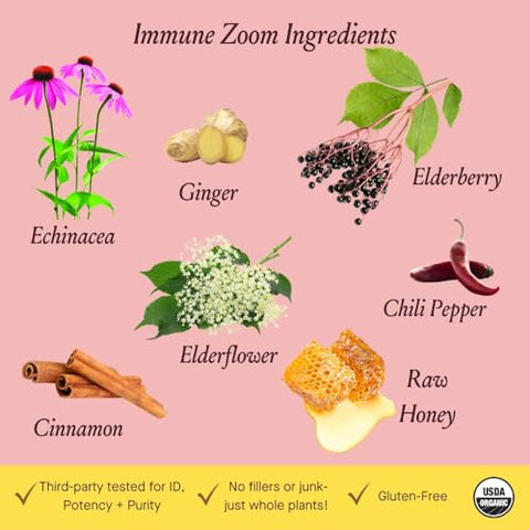 Immune Zoom – Estimula o Sistema Imunológico – Reforço Imunológico de Ação Rápida com Equinácea e Sabugueiro - Urban Moonshine