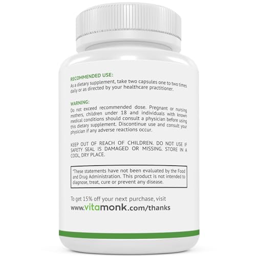 GlycoTrax – Suplemento GPLC de Alta Absorção – Sem Preenchedores Artificiais – Cápsulas de GPLC Glicina Propionil-L-Carnitina para Apoiar o Fluxo Sanguíneo Saudável – 60 Cápsulas - VitaMonk