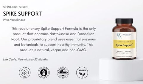 Fórmula de Suporte Original Spike | 120 Cápsulas 2 Meses | Impulsionador Natural da Imunidade com Extratos Herbais | Vegano, Não-OGM, Sem Glúten - The Wellness Company