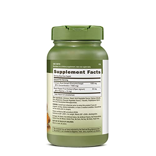Herbal Plus Curcumin 1000mg Extra Forte, 120 Cápsulas, Suporte Antioxidante - GNC