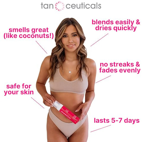 CC Mousse Autobronzeador Corporal – Tom Escuro – Ingredientes Saudáveis e Fragrância de Coco Fresco Proporcionam um Bronzeado Instantâneo e Duradouro – 200 ml - Tanceuticals