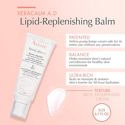 Eau Thermale Avène XeraCalm A.D Bálsamo Reparador Lipídico para Pele Atópica e Eczema, Sem Conservantes, Sem Fragrância | 100ml