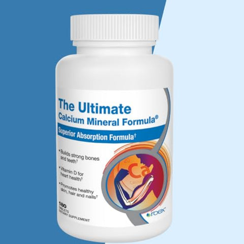 Vitamins | Fórmula Mineral de Cálcio Definitiva | Cálcio | Cabelo, Pele e Unhas | Comprimidos | 180 Unidades - Roex