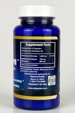 Delgaden PM - Suplemento para Perda de Peso Durante o Sono – com Colágeno Hidrolisado e Berberina (60 softgels)