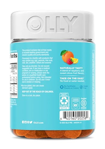 Gummy Multivitamínico Essencial Pré-Natal, Ácido Fólico, Vitamina D, Ômega 3 DHA, Suporta o Crescimento Saudável e Desenvolvimento Cerebral, Citrus Berry – 84 Unidades - OLLY