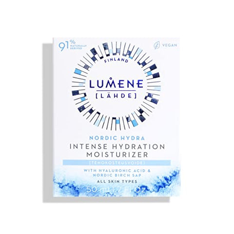 Lähde] Nordic Hydra – Hidratante Facial Intensivo – Creme Leve para Pele Seca – Enriquecido com Água de Fonte Ártica e Ácido Hialurônico para Hidratação Instantânea – 50ml - Lumene
