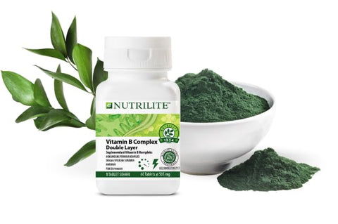 Vitamin B Dual–Action 120 Comprimidos – Marca Nutrilite – Ação Dupla – 120 Comprimidos – Vitamina B – Alta Visibilidade - Nutrilite