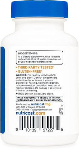 PQQ 20mg – 60 Cápsulas Vegetarianas, Livre de GMO e Glúten - Nutricost
