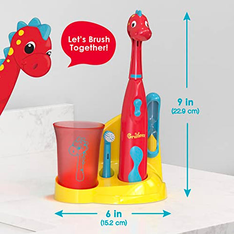 Conjunto de Escova de Dentes Elétrica para Crianças Brusheez® – Seguro – Marca