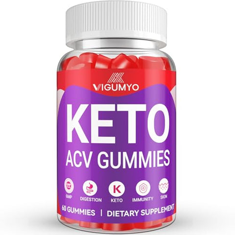 VIGUMYO - ACV Keto Gummies Fórmula Avançada 1500mg Keto ACV Gummies com B12 Suco de Romã Beterraba – Vegano 120 Gummies