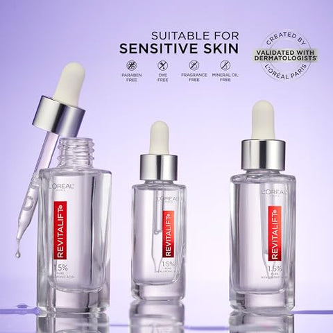 L'Oreal Paris - L’Oreal Paris Revitalift Serum Facial Ácido Hialurônico Puro 1.5%, Hidratação – 30ml