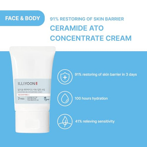 Illiyoon - Kit Presente ILLIYOON Ceramide Ato – Loção 528ml + Creme Ato 150ml – Cuidados Corporais para Natal e Aniversário