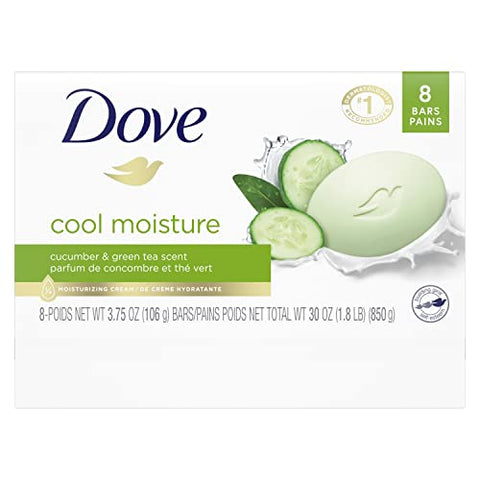 Barra de Beleza Cuidado da Pele Para uma Pele Mais Suave Pepino e Chá Verde Mais Hidratante que Sabonete em Barra 105g 24 unidades - Dove
