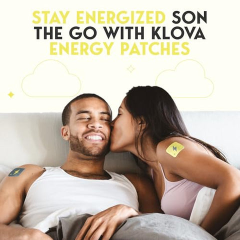 Energy Patches com Cafeína, Extrato de Chá Verde, Extrato de Folha de Hortelã-Pimenta, Vitamina B3 e Vitamina B6 – para Aumentar a Vigília Matinal - Klova